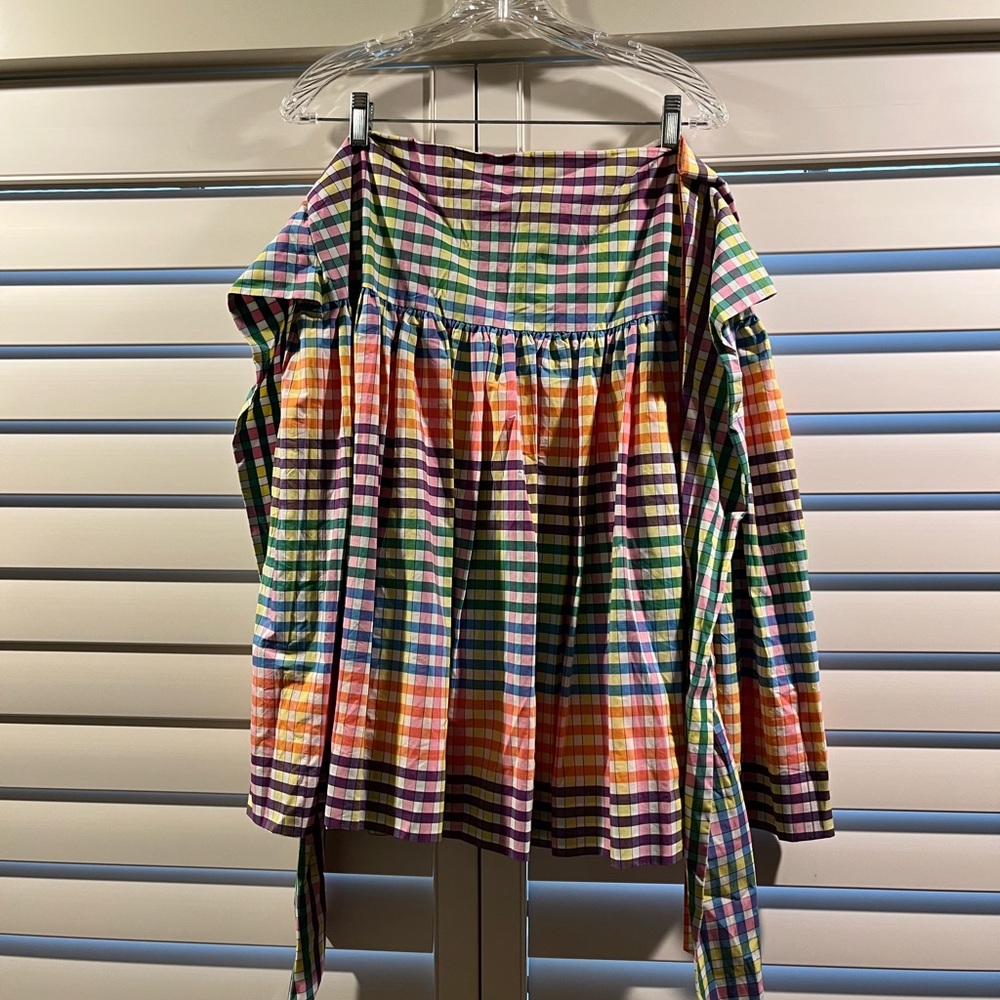 J. Crew Multicolor Gingham Circle Skirt